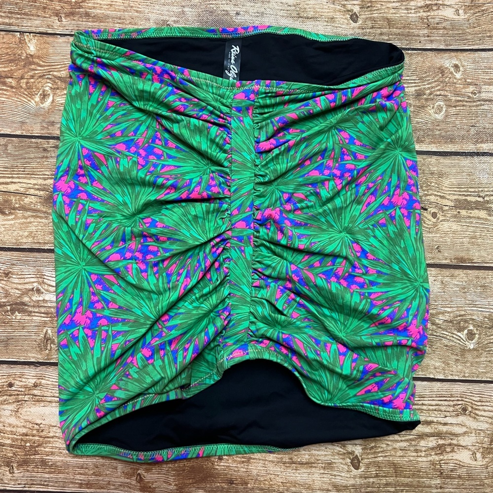 Reina Olga Women's Green and Pink Swim Tropical Resort Coverup